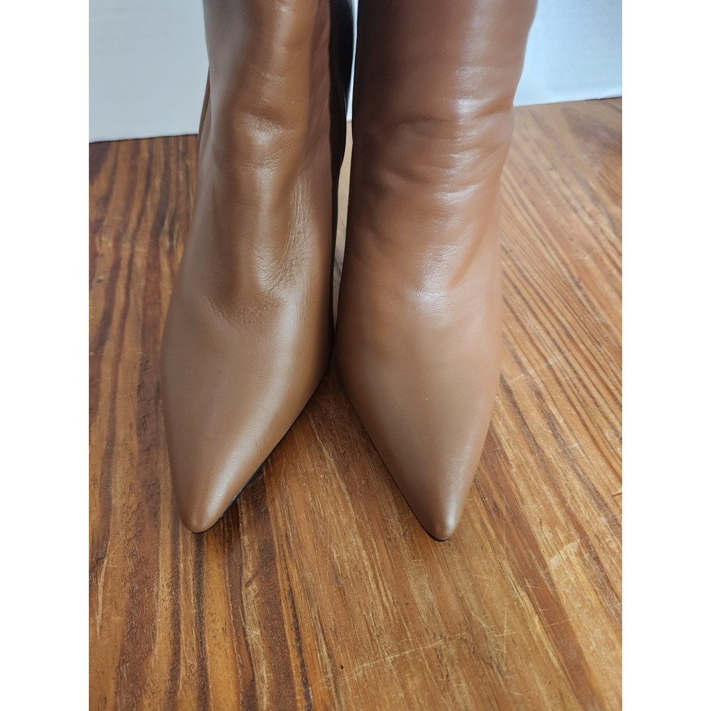 NWT Reiss Caitlin Leather Knee High Boots Sz 8 Zip Up 4" Heel Pointy Toe Capsule - Picture 5 of 16